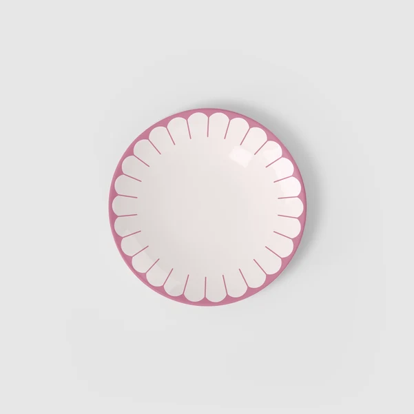 FLEUR Piatto da dessert/ colazione - Rosa, Ø21,2 cm, Premium Porcelain