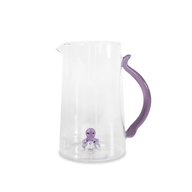 Wd Lifestyle Caraffa in vetro borosilicato - 1,2L / Decoro Polipo