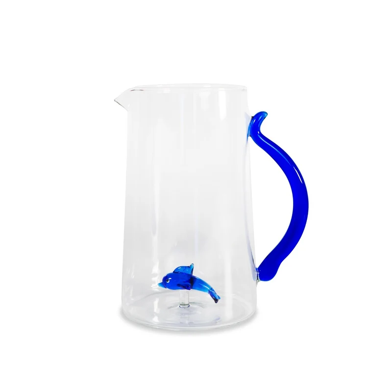 Wd Lifestyle Caraffa in vetro borosilicato - 1,2L / Decoro Delfino