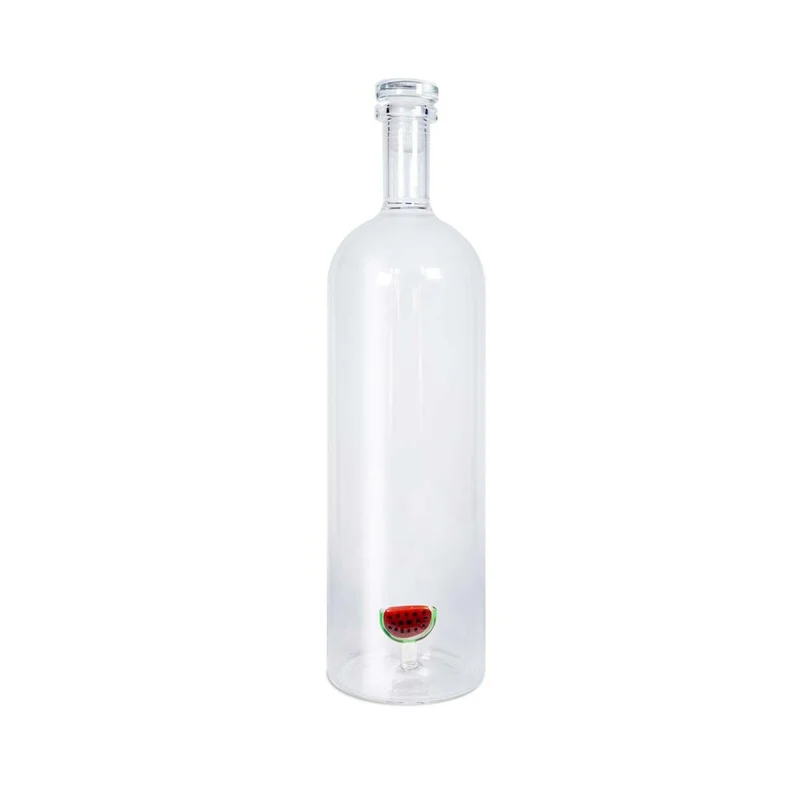 Wd Lifestyle Bottiglia in vetro borosilicato con tappo - 1,2 L / Decoro anguria.