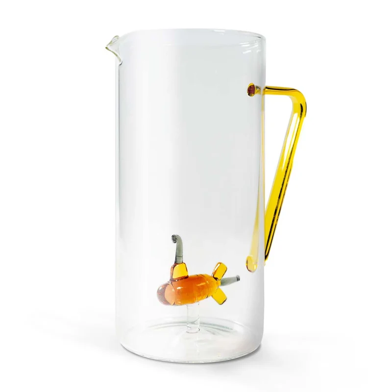 Wd Lifestyle Caraffa in vetro borosilicato - 1,2L / Decoro Sottomarino