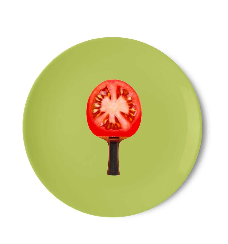 Piatto pizza Porcellana - 30,5cm Decoro racchetta
