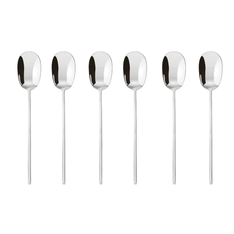"100" SET 6 cucchiaini caffè espresso - acciaio inox
