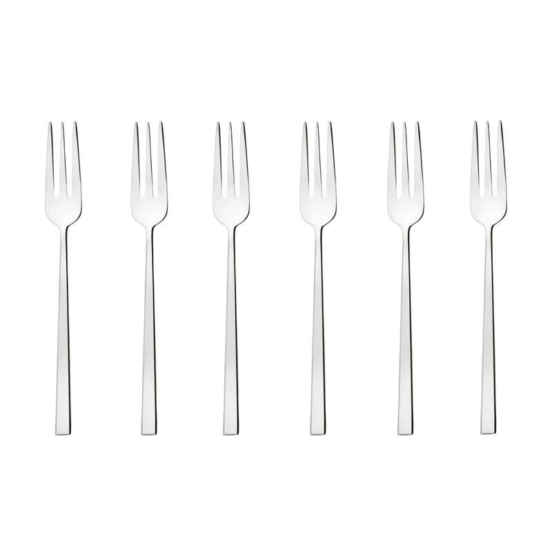 Rock - Set 6 forchettine dolce in acciaio inox
