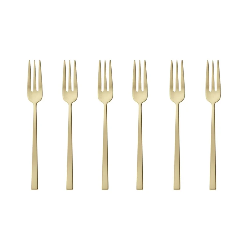 Rock - Set 6 forchettine dolce color antique champagne