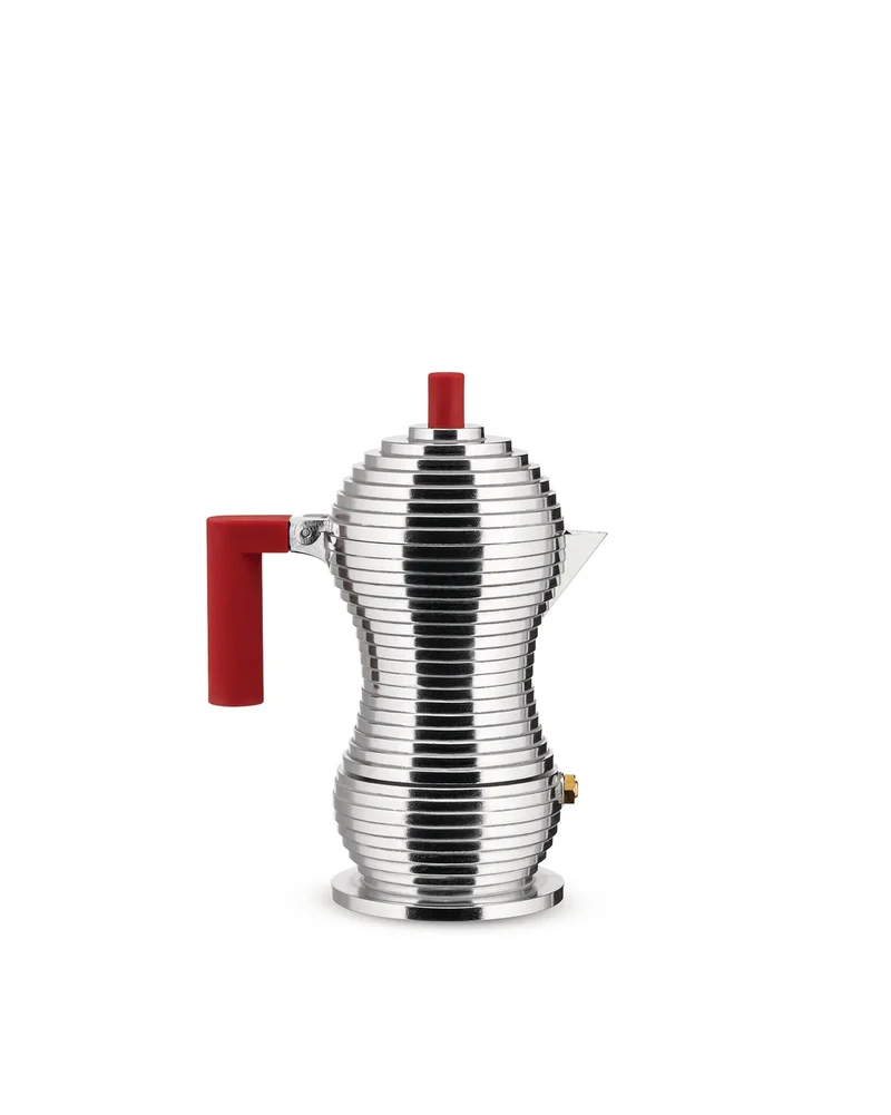 Pulcina - caffettiera espresso 6 tazze - di colore rosso