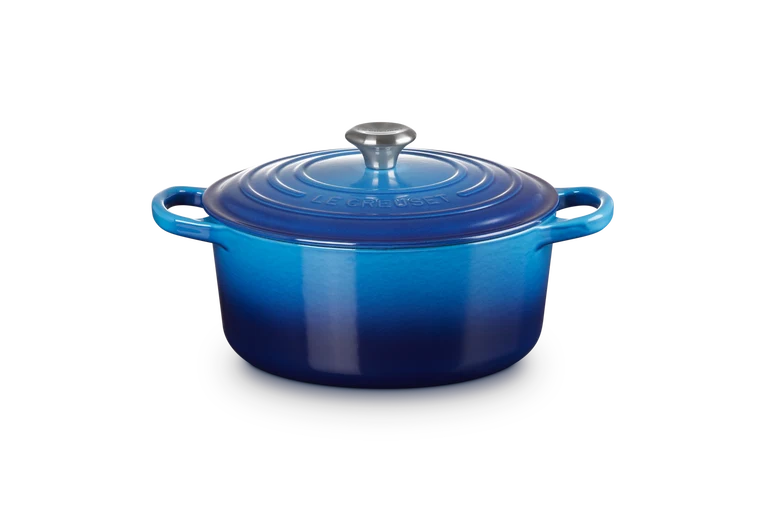 Cocotte rotonda Evolution in ghisa vetrificata - 22 cm, 3.3L Azure