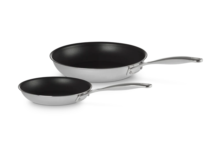 Set 2 padelle in acciaio inox Evolution, int. antiaderente - 20 e 26 cm
