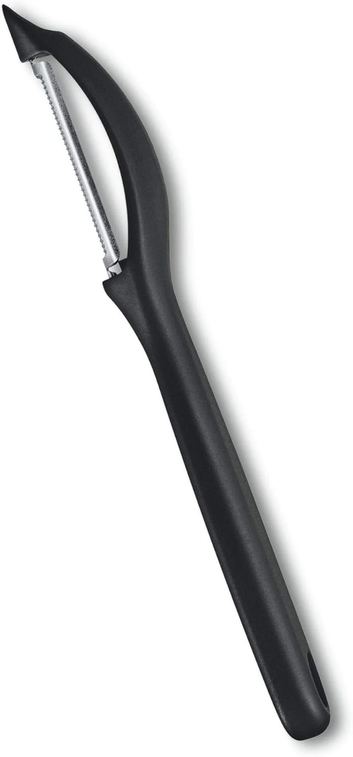 Sbucciatore UNIVERSALE seghettato, doppio taglio, impugnatura ergonomica / Nero