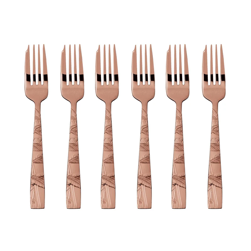 Jungle Set 6 forchettine dolce - color Copper