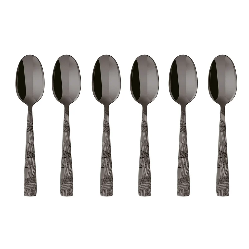 Jungle - Set 6 cucchiaini caffè espresso - colore black
