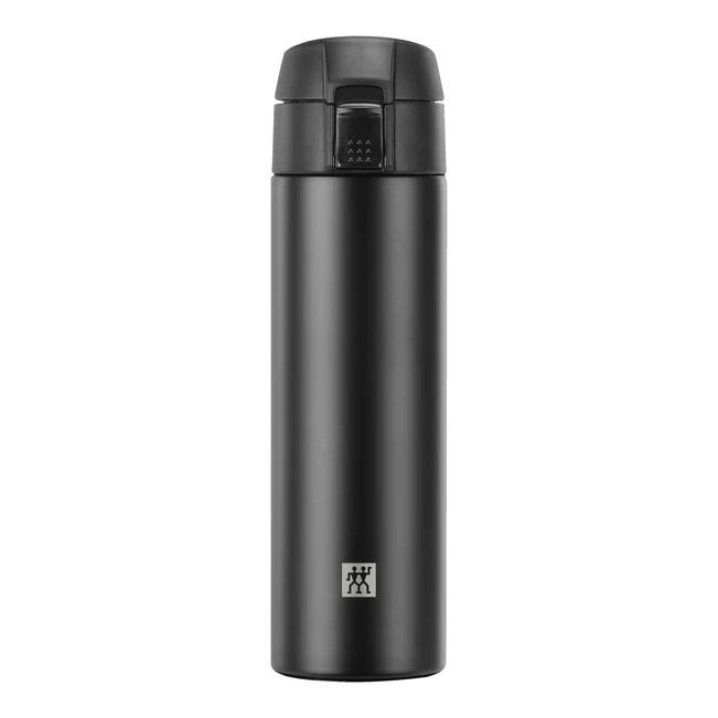 Borraccia termica - 450 ml, acciaio inox - colore nero