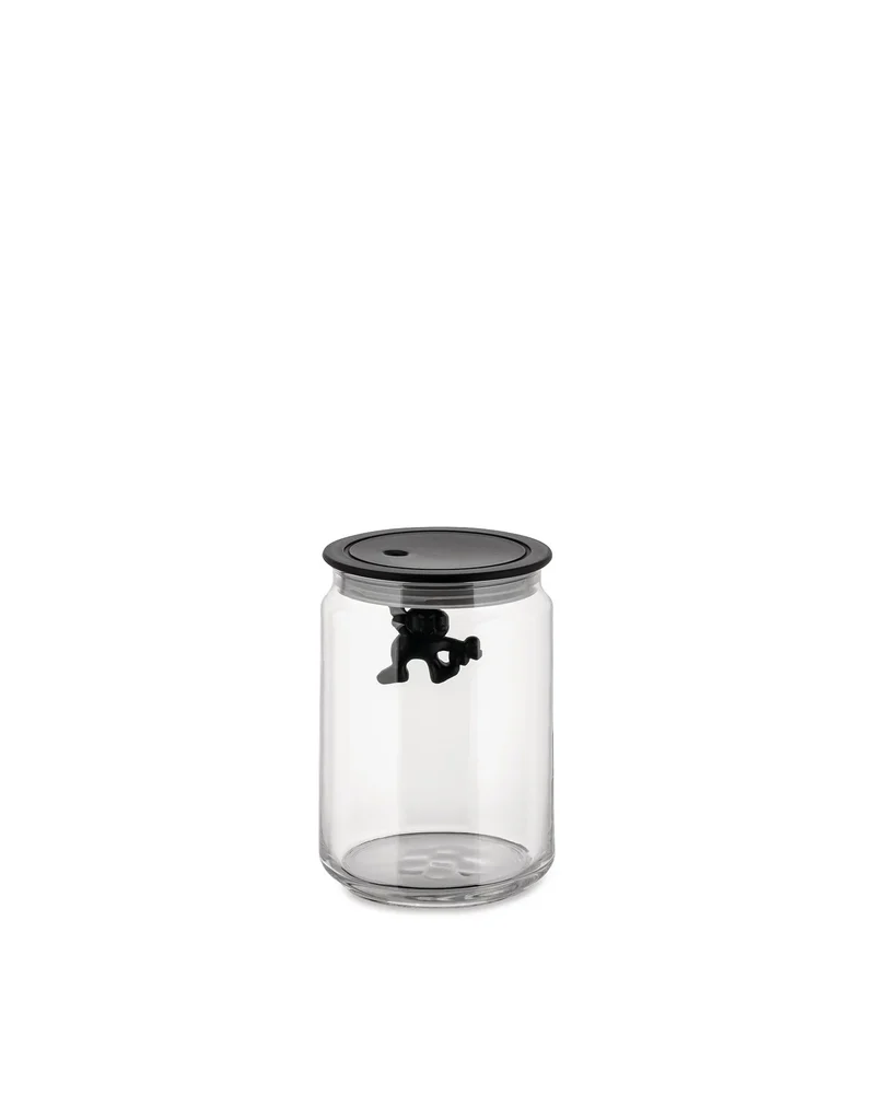 GIANNI Barattolo con coperchio in resina termoplastica - Nero 90 CL