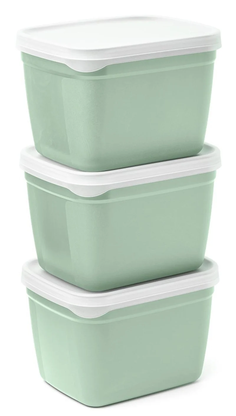 3er Set Optifridge Bio 1200ml 122X153X105mm grün