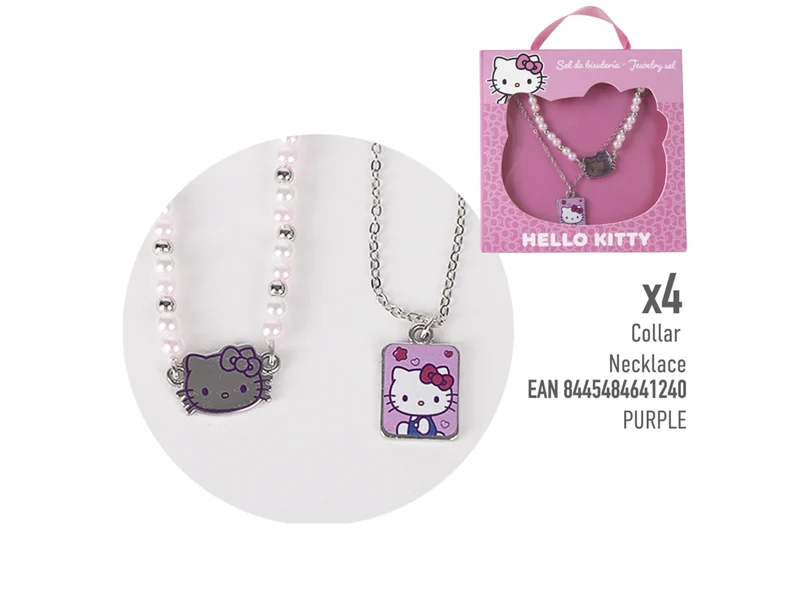 Hello kitty collana con pendente viola