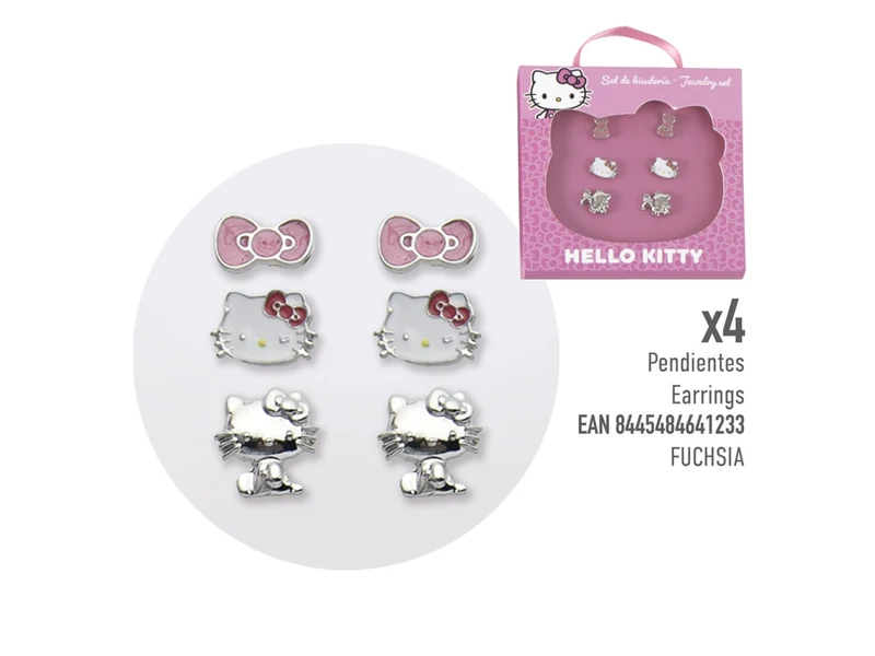 Hello kitty orecchini fucsia