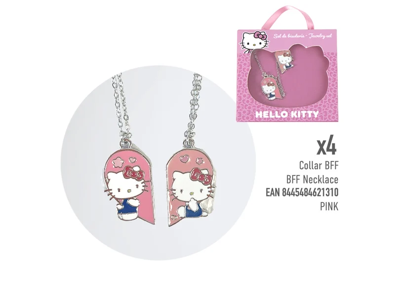 Hello kitty collana con pendente rosa