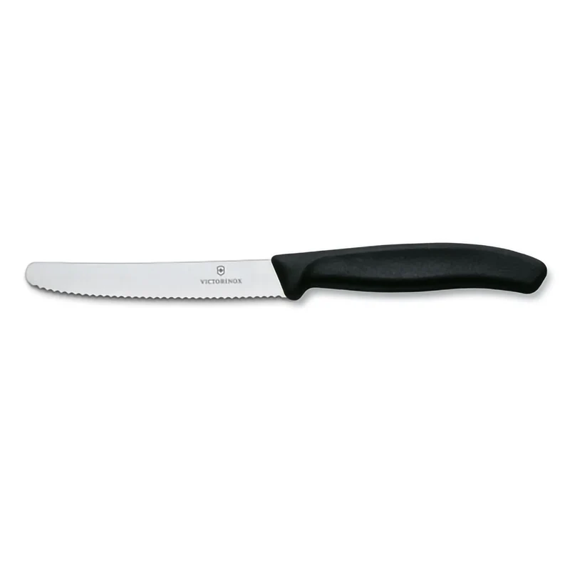 Coltello tavola ondulato - manico nero