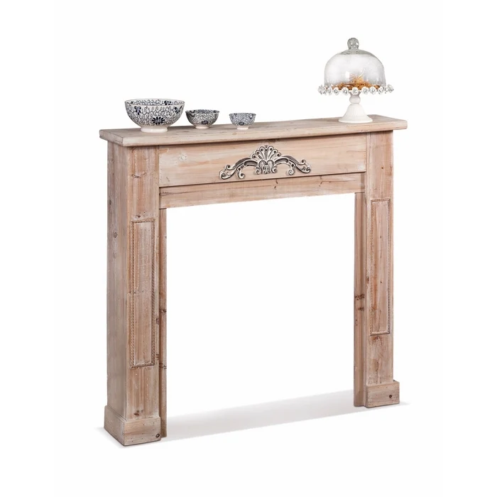 Consolle in legno caminetto