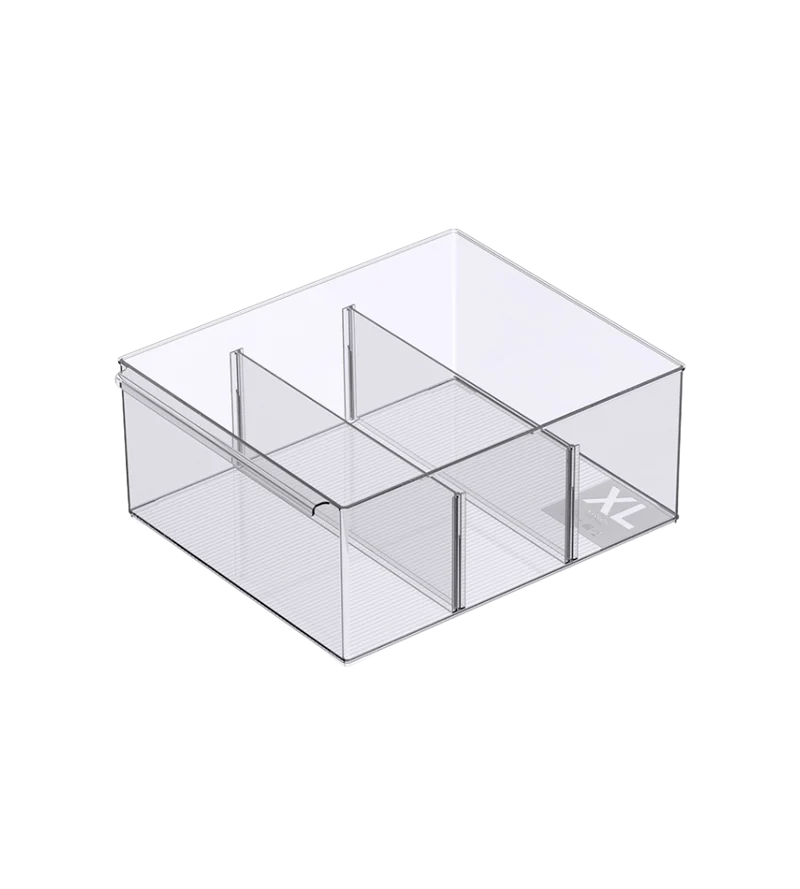 Aufbewahrungsbehälter mit Fächern extra lang - 30x5x37x15.1 cm