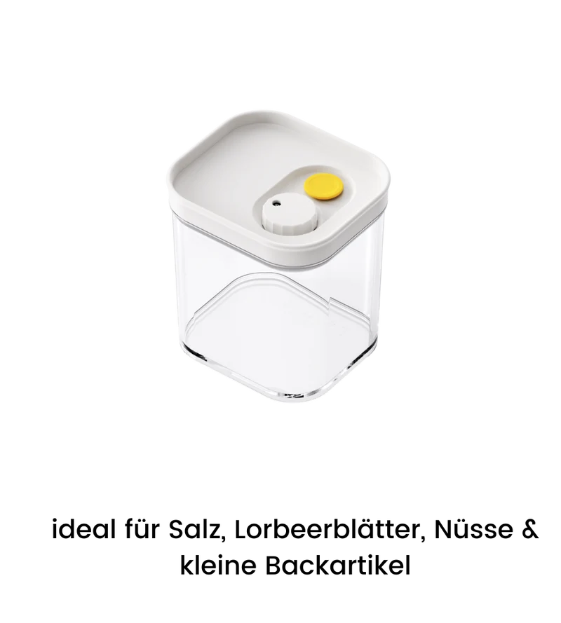 DATEMATE Vorratsdose Weiss mit Garzeit-Timer - 9.9x11.1x12 cm (650ml)