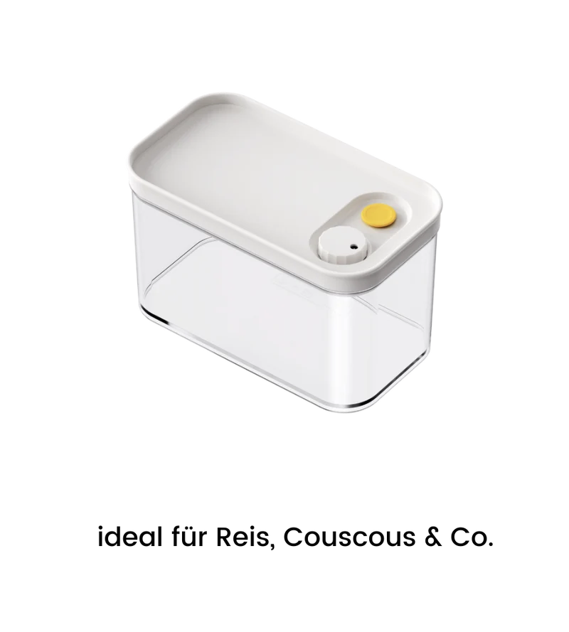 DATEMATE Vorratsdose Weiss mit Garzeit-Timer - 19.7x11.1x23.2 cm (3300ml)