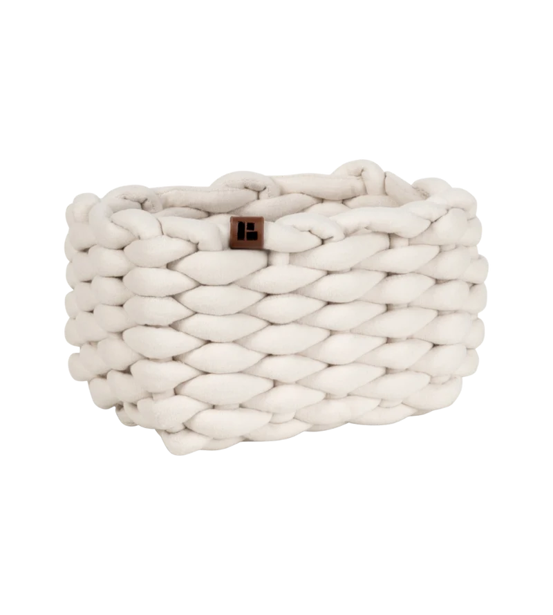 BASKET Aufbewahrungskorb Weiss S - 15x20x11cm