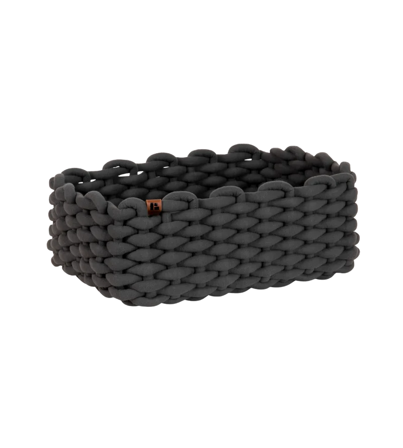 BASKET Aufbewahrungskorb Grau M - 35x25x14cm