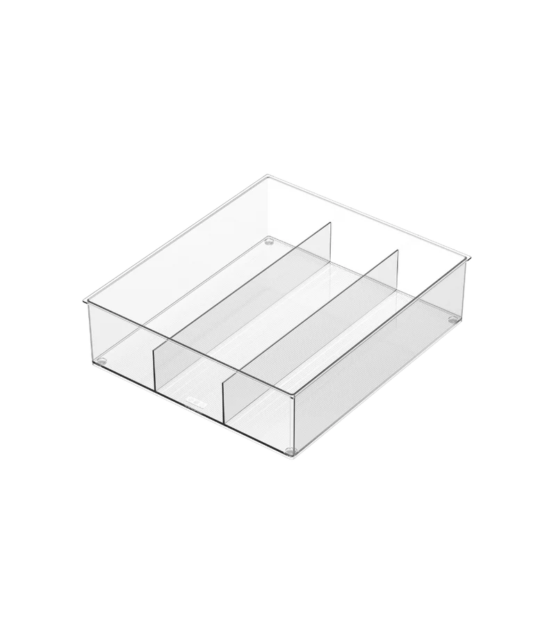Schubladen Organizer KLAR 3 Fächer - 38x33.3x10 cm