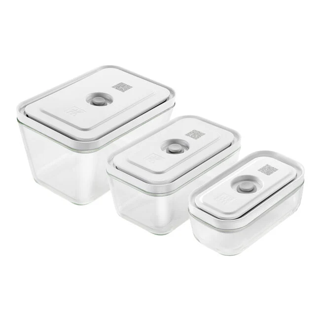 Fresh & Save Set di contenitori in vetro, S/M/L / 3-pz., grigio