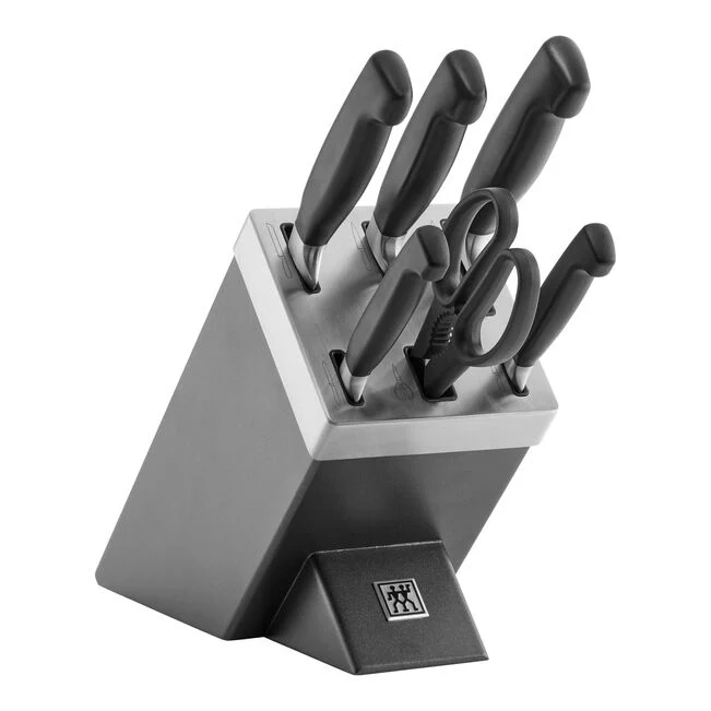 Four Star 7-pz., Set di coltelli con ceppo, Antracite