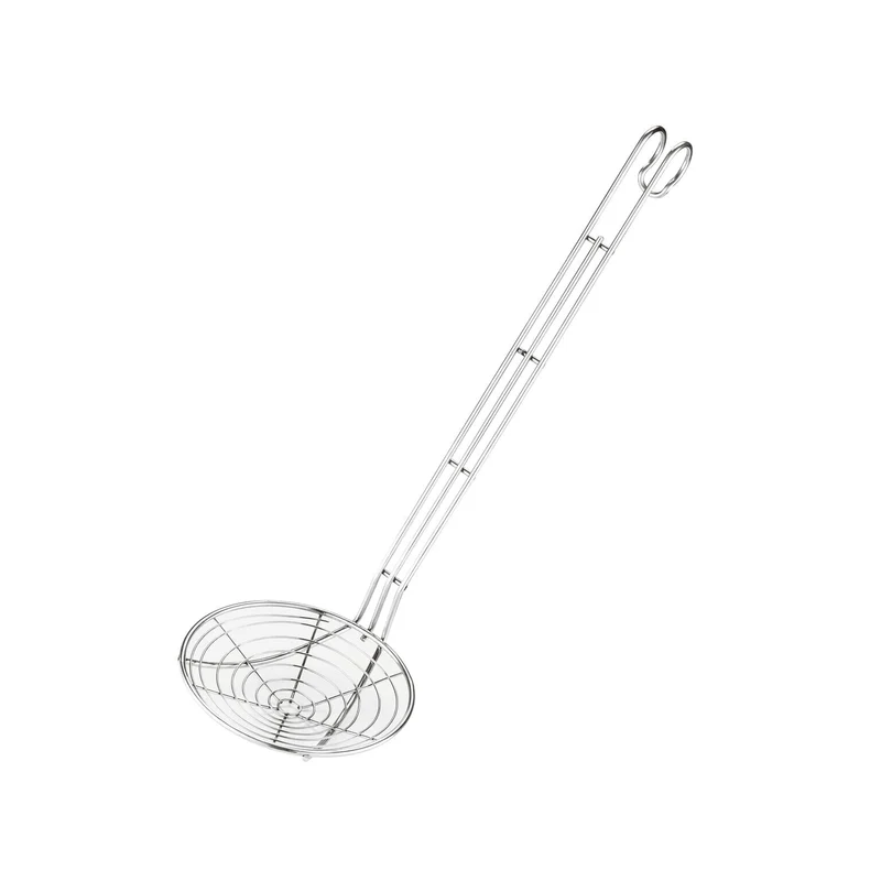 Schiumarola a filo in Acciaio inox - 18 cm - MANICO 40 CM