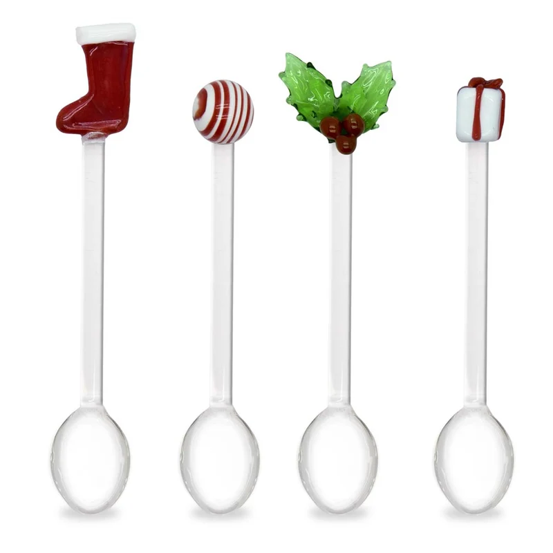 Set 4 cucchiaini da caffè - Decoro Natalizio