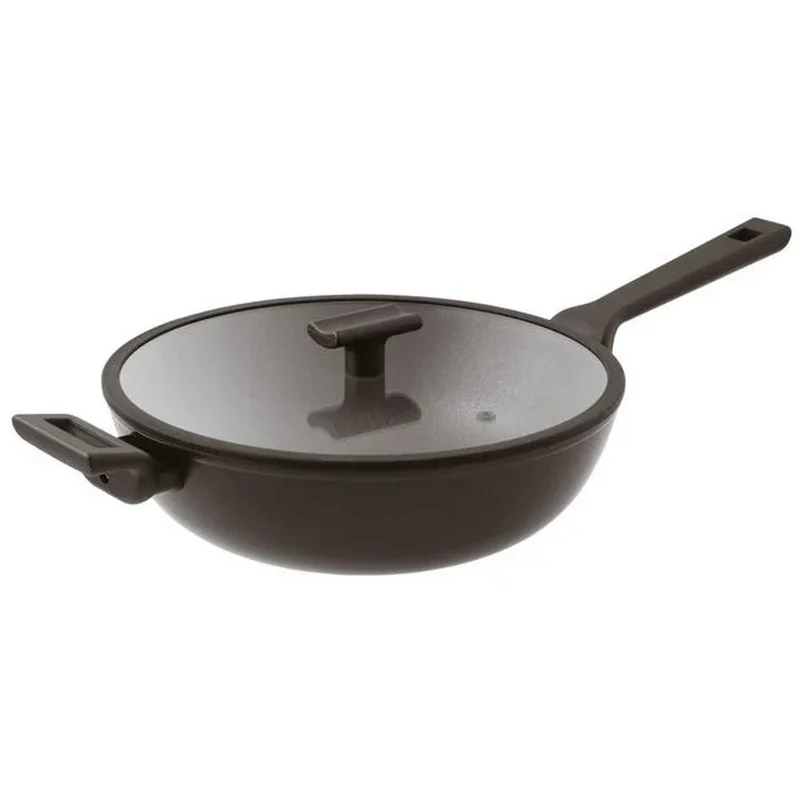 Sambonet Wok 1 Manico C/Coperchio Titan Pro Double Induction Alluminio