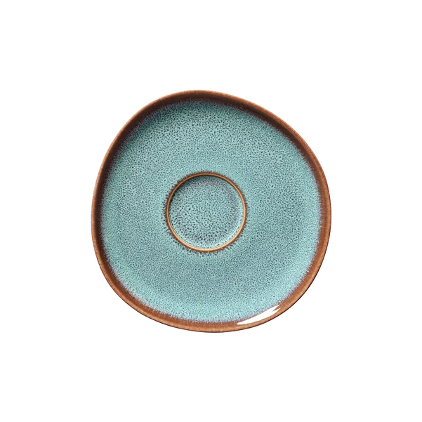 LAVE Piattino per tazza da caffè - Blu, 15,3 x 15,2 cm, terracotta