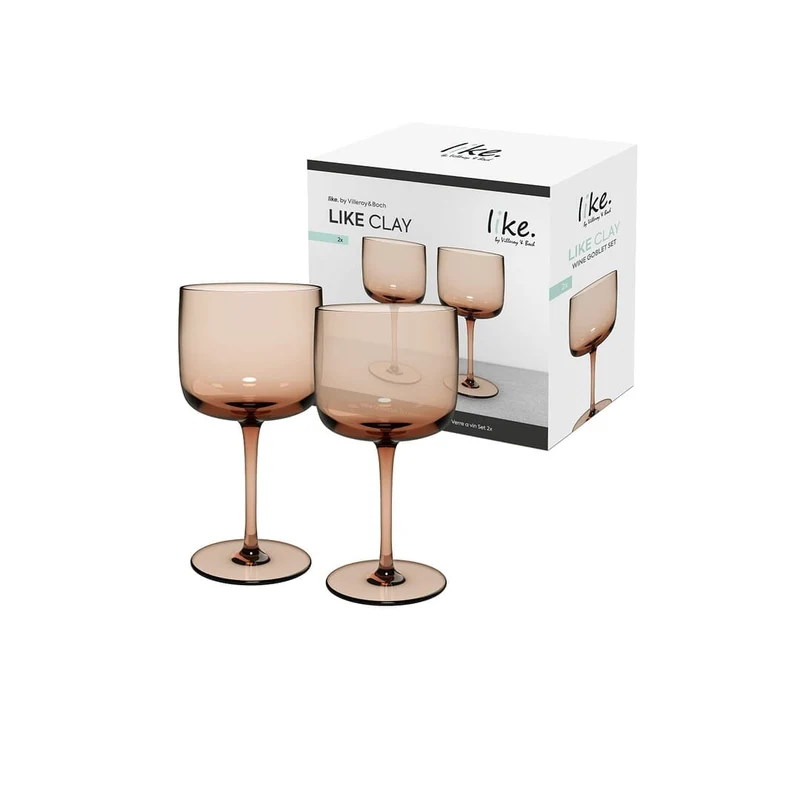 LIKE GLASS CA Bicchiere da vino - Marrone, 200 ml, cristallo