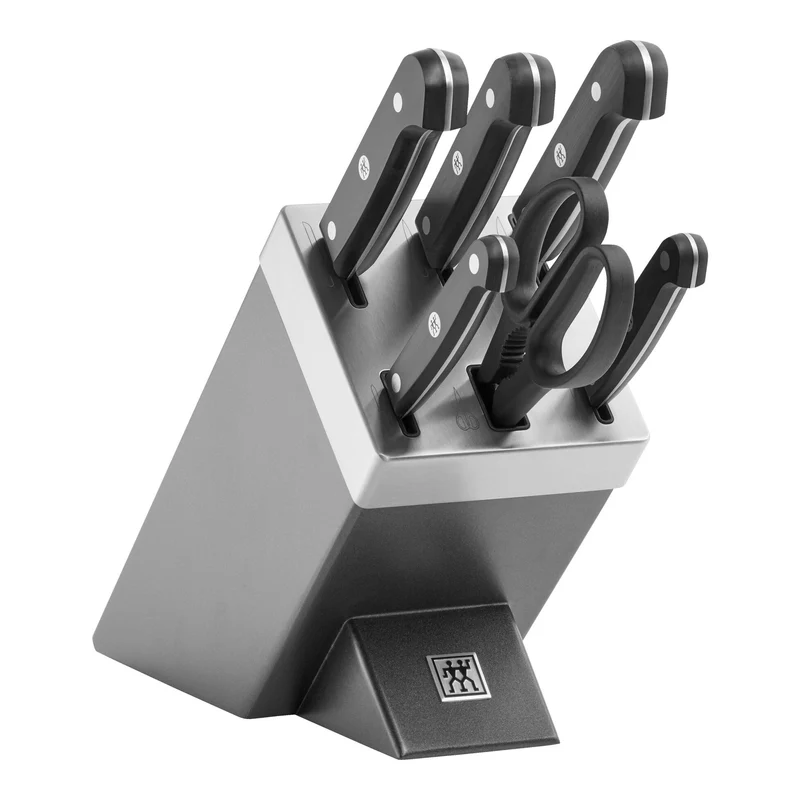 GOURMET Set di coltelli con ceppo - 7-pz. - Grigio