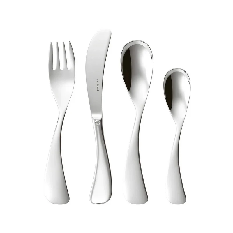 Kids mix Set tavola bambino 4 posate in acciaio inox