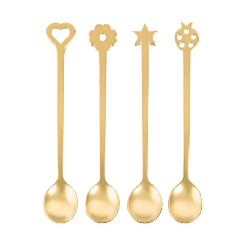 PARTY Set 4 Cucchiaini Inox Antique Pvd Gold