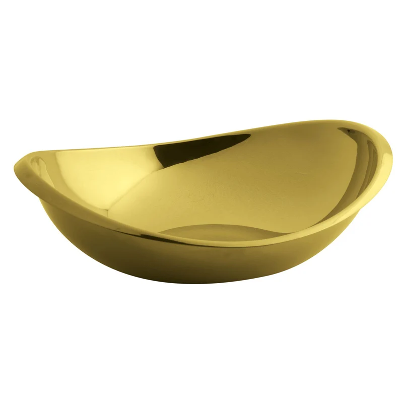 Twist Coppetta mirror PVD gold 26 cm