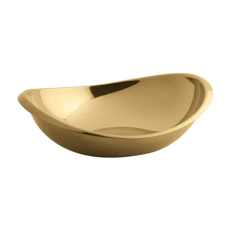 Ciotola Ovale Twist - Pvd color gold