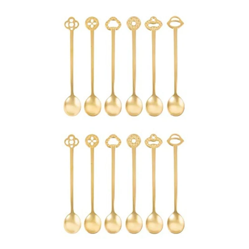 PART Set 12 Cucchiaini Inox Antique Pvd Gold Set 12