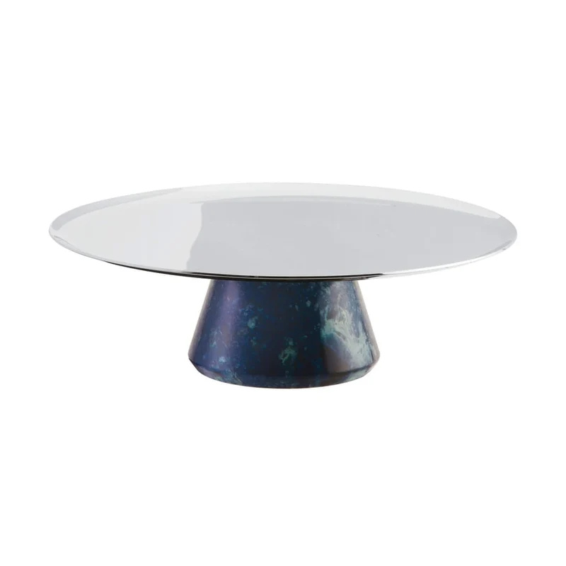 Sambonet Madame Alzata Inox Con Base Blue
