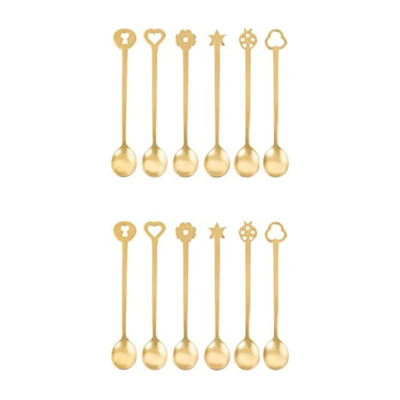 PARTY Set 12 Cucchiaini Inox Antique Pvd Gold