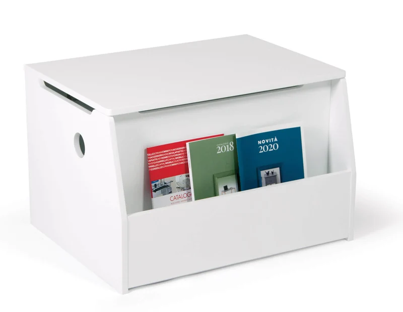 Cassapanca Baule in Legno 66x51x42,5 cm Giada Bianco