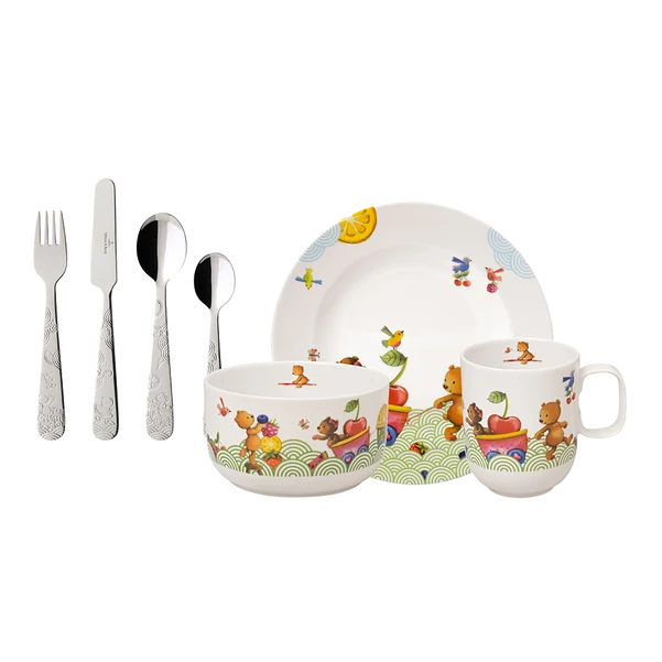 Kiddy Bears Set di stoviglie per bambini 7 pz.