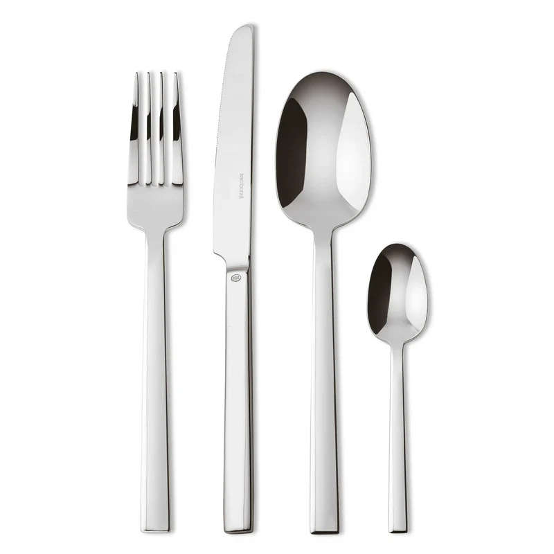 NEUTRA Servizio tavola 24 PZ Monoblocco - Acciaio Inox Mirror