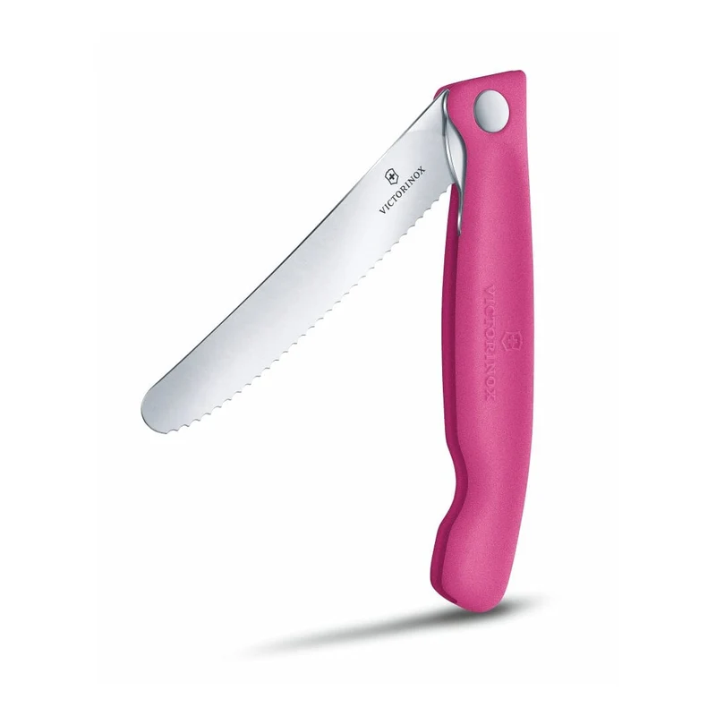 Coltello Pieghevole - da tavola / per verdure - Manico Rosa