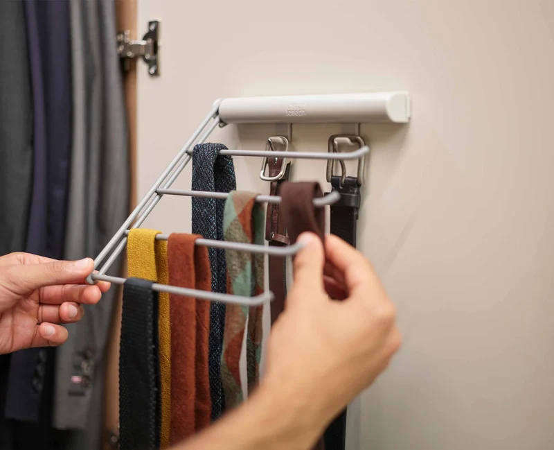 Asta appendiabiti per cintura, cravatta e sciarpa Orderly™ Ecru