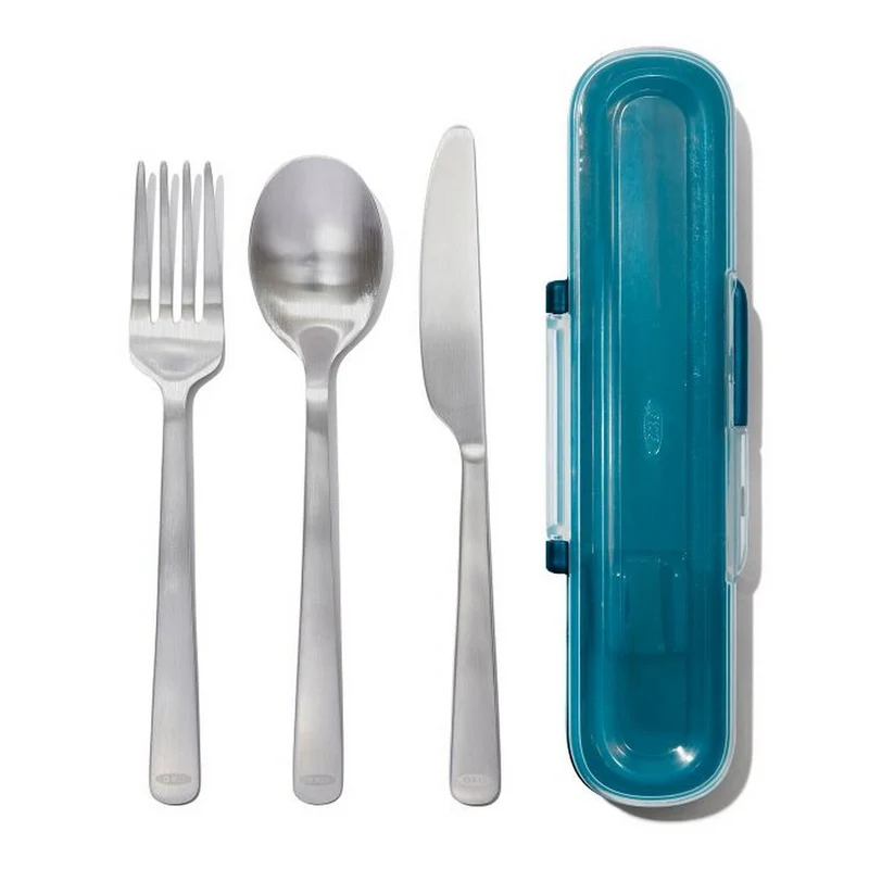 OXO Good Grips Posate in Acciaio Inossidabile da Asporto con Custodia